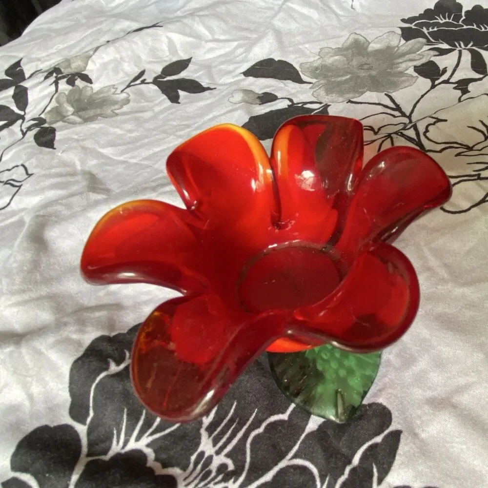 Murano-Style Hand Blown Colorful Stunning Candle Votive